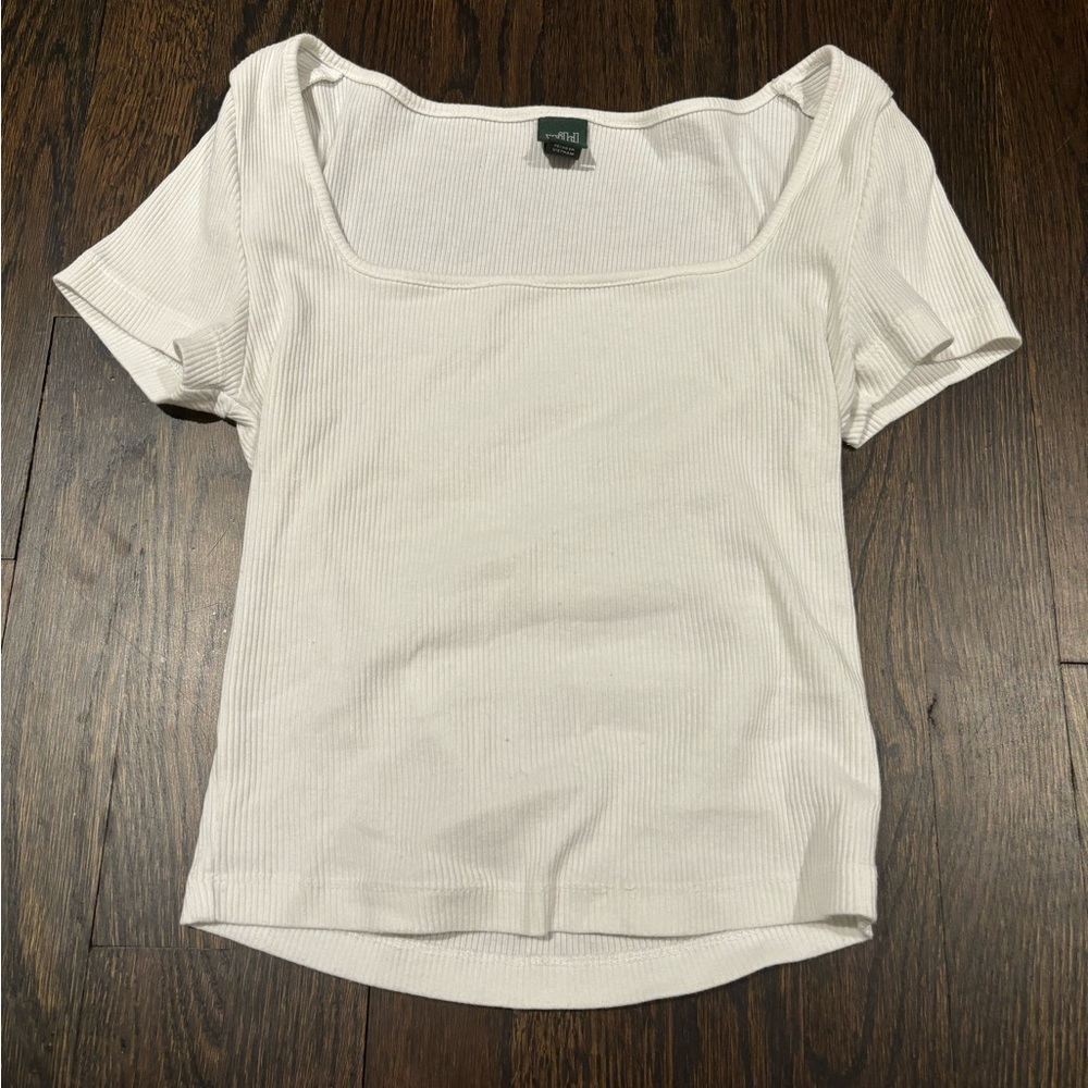 white crop top